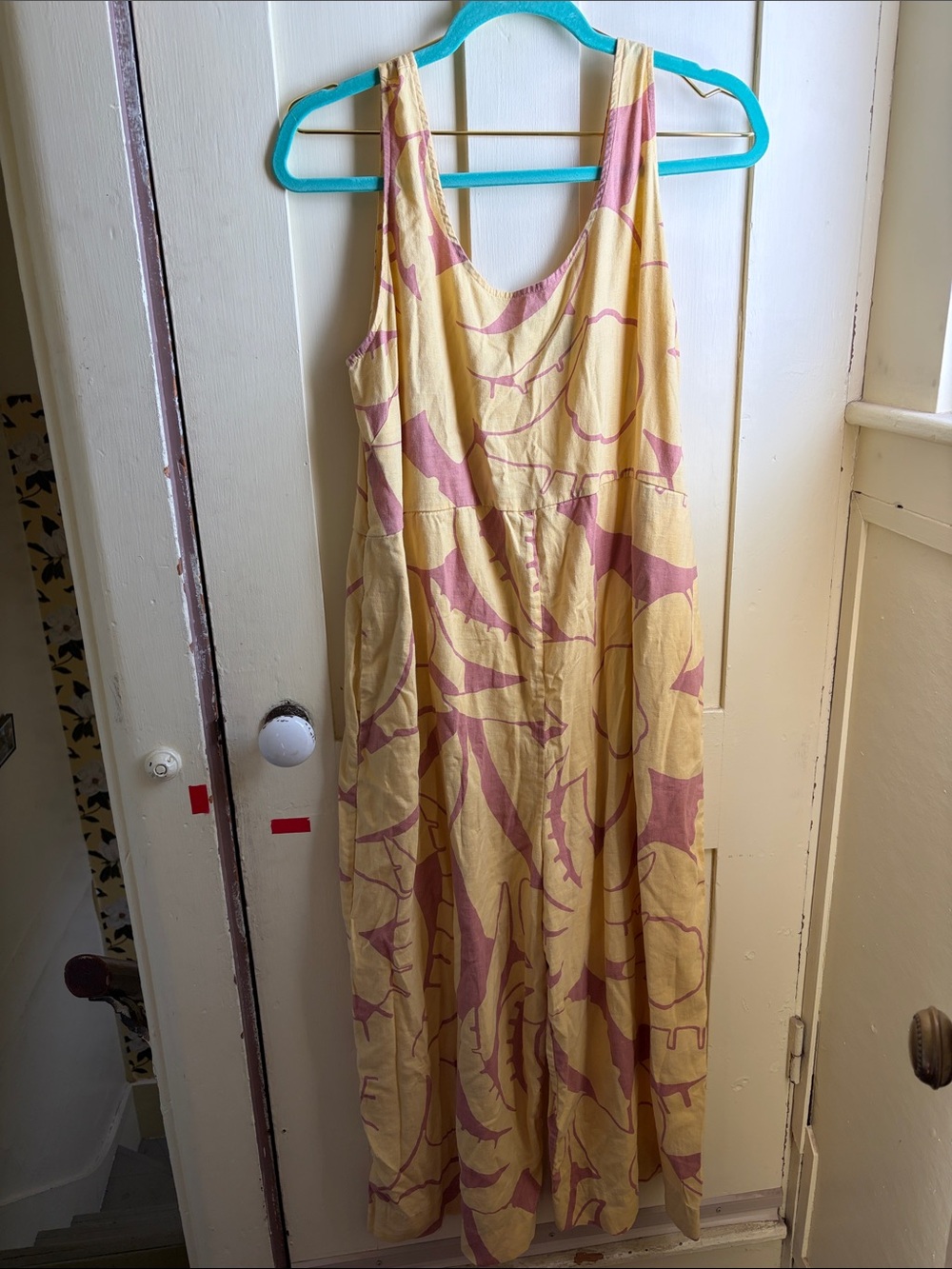 Patagonia Yellow & Rust Floral Jumpsuit - Picture 3 of 3